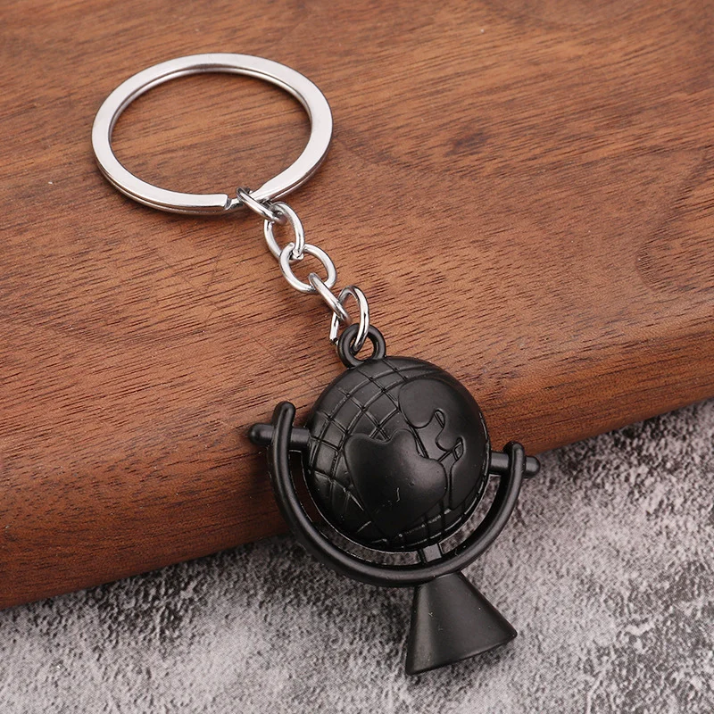 Globe key pendant world map key chain men women jewelry creative gifts geography keychain car key ring