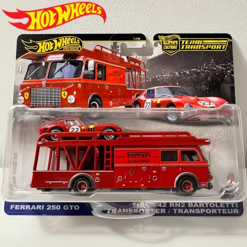 Hot Wheels Original Car Culture Transport Fleet Series Benz 300 Ferrari 250 BMW M3 1:64 Coches de Juguete a Escala Fundidos a Presión Sin Abrir