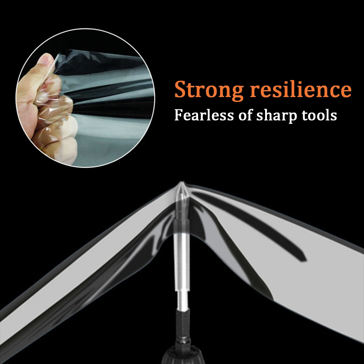 1set Rhino Skin Car Protection Film-Durable Anti-scratch & Waterproof Shield-No Baking Needed, Seamless Transparent Finish - Ult