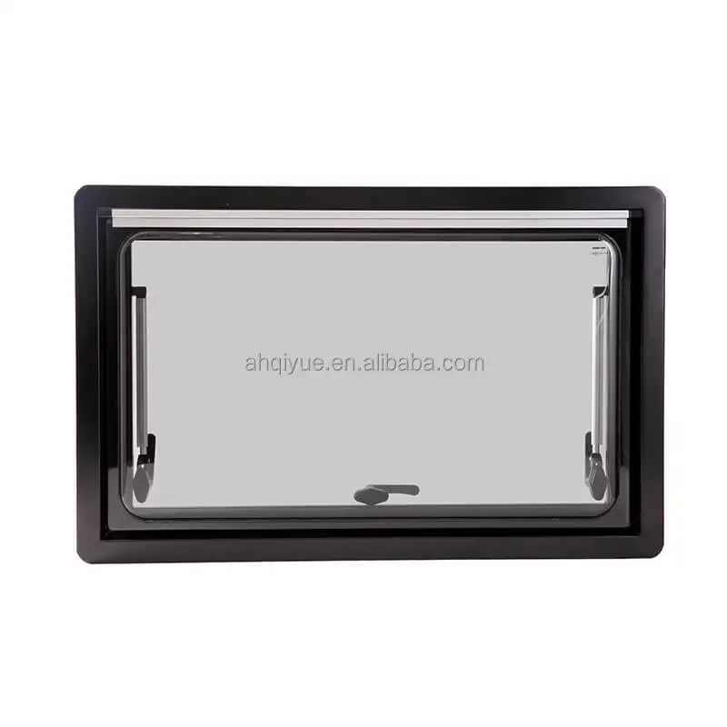 900x500mm Right Angle Double Glazing Acrylic Glass Camping Car Caravan Window With One-piece Inner Frame