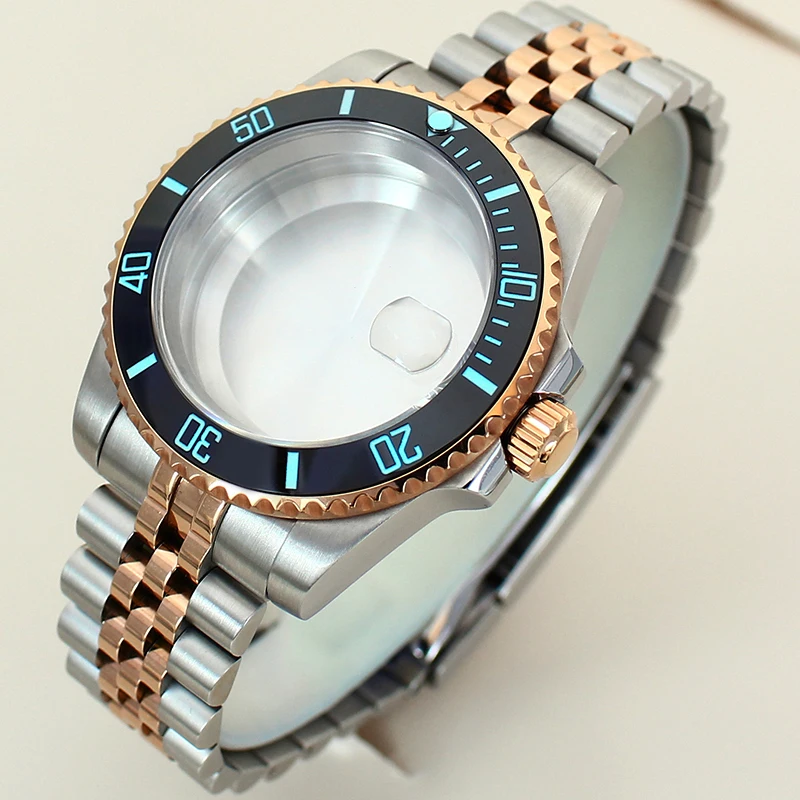 

40mm 200m Waterproof NH34 NH35 NH36 Watch Case Accessory Sapphire Crystal For NH35 NH36 Miyota8215 2824 C3 ceramic bezel insert