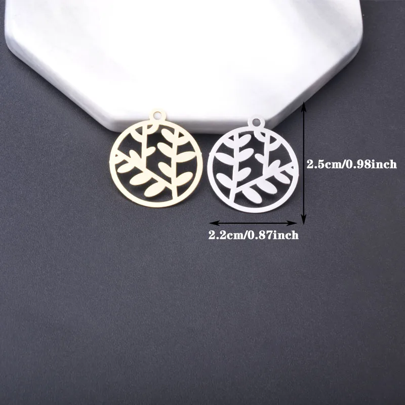 30 Stück AC14798 22*25mm Messing Runde Blatt-Anhänger Dünne Hellgoldene Blätter Anhänger DIY Schmuck Ohrring-Zubehör – Detail 3
