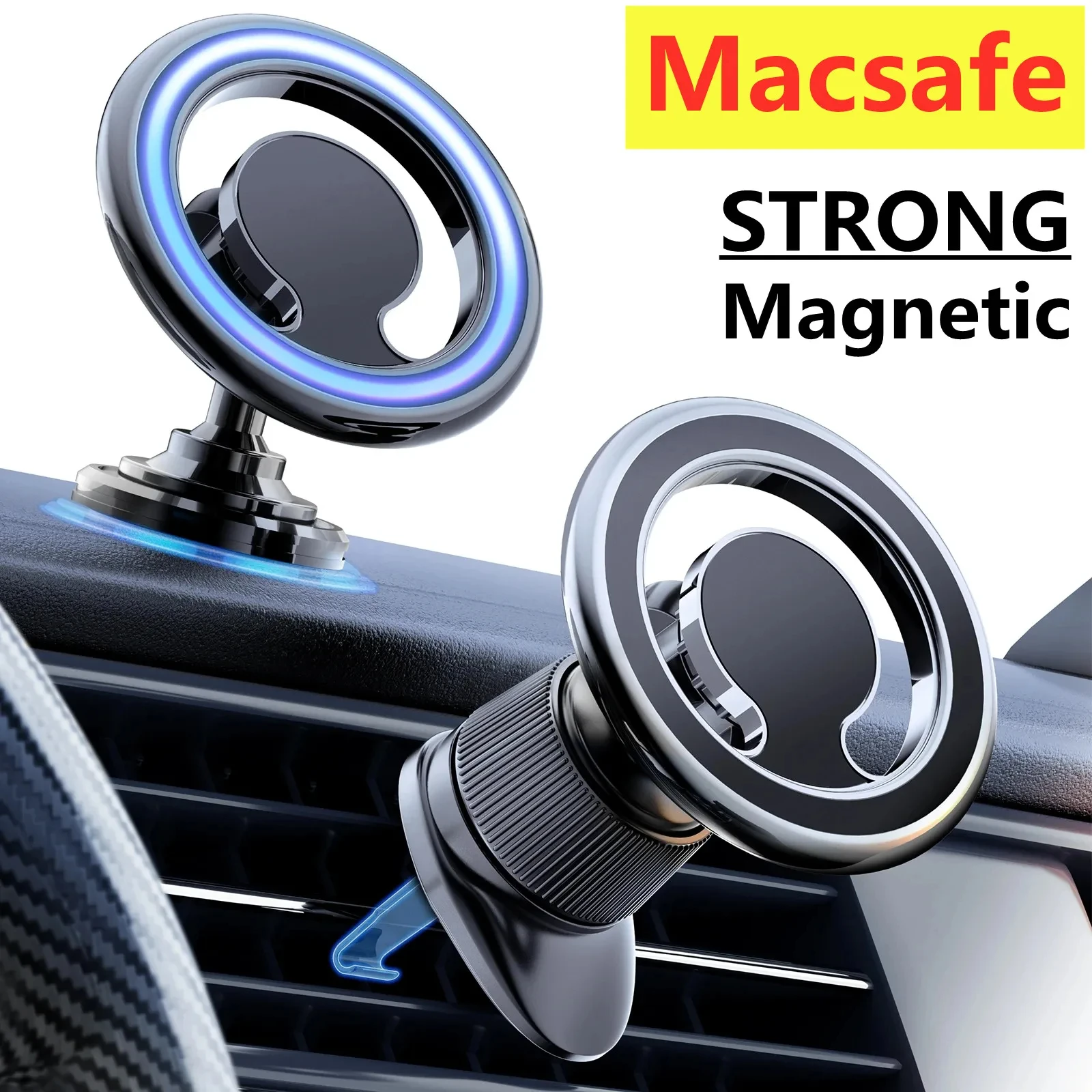 Magnetic Car Phone Holder Stand Magnet Car Mount Support GPS Mobile Bracket in Car For Macsafe iPhone 12 13 14 Samsung Xiaomi