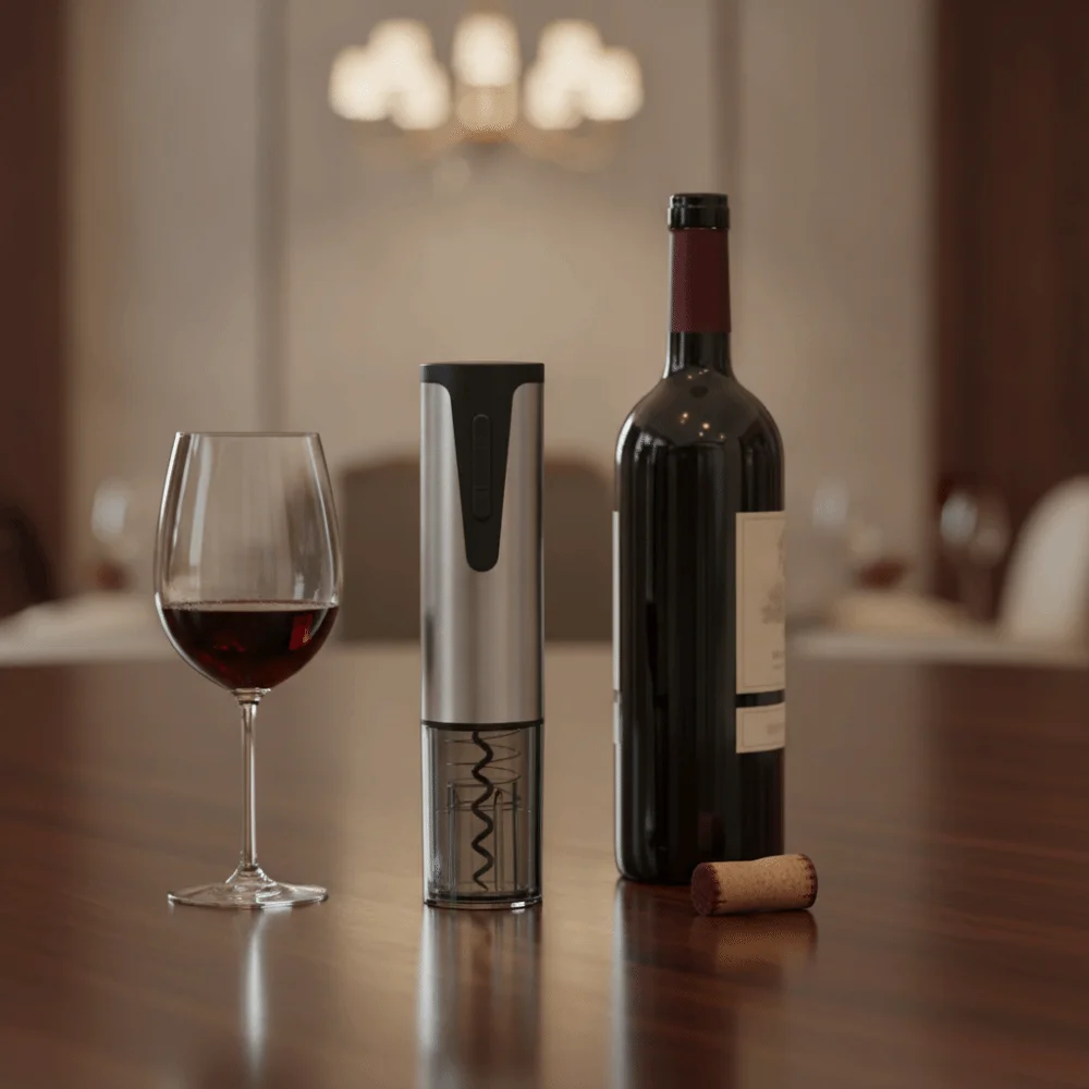 Rechargeable Electric Wine Bottle Opener Effort-saving Efficient Automatic Wine Corkscrew Long Battery Life Black Cork Screwer - view 5