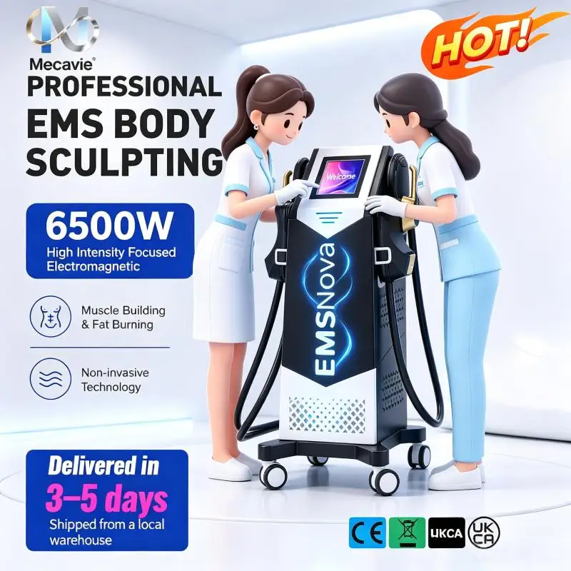 New Emsnova Professional  6500W EMS Body Sculpt Machine 15T HiEMT Muscle Stimulation Slimming Device Equipment For Salon Spa Use