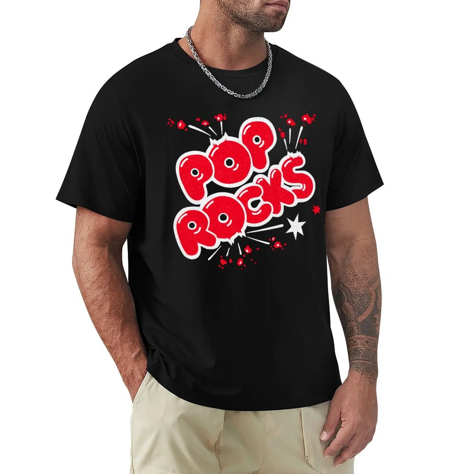 

70s Pop Rocks Retro Candy with A Little Distressing For Fans T-Shirt Work Wear Breathable Tee