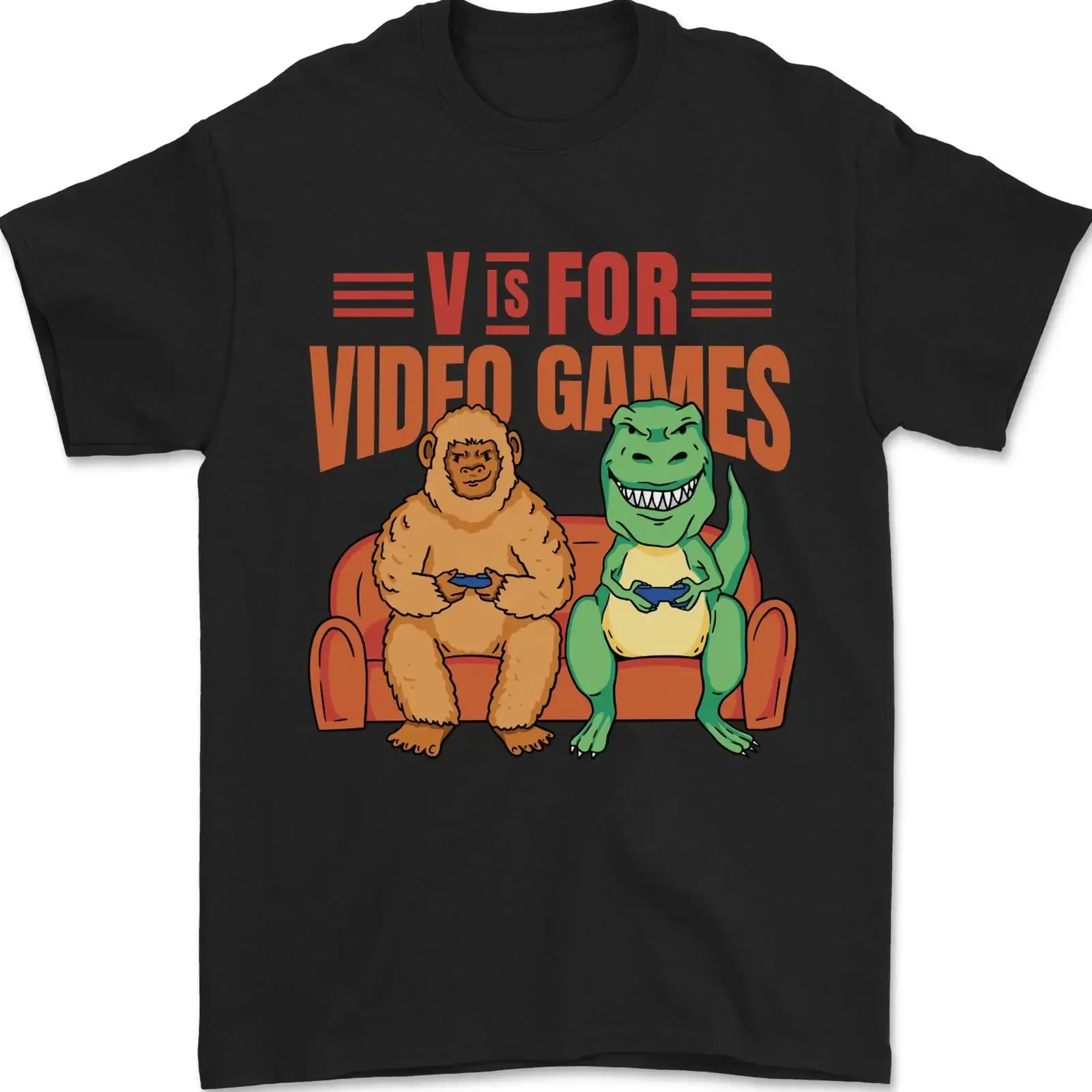 Videospiele T Rex lustiges Bigfoot Dinosaurier Herren Shirt 100 Baumwolle vintage Washed designer clothes Breathable Casual