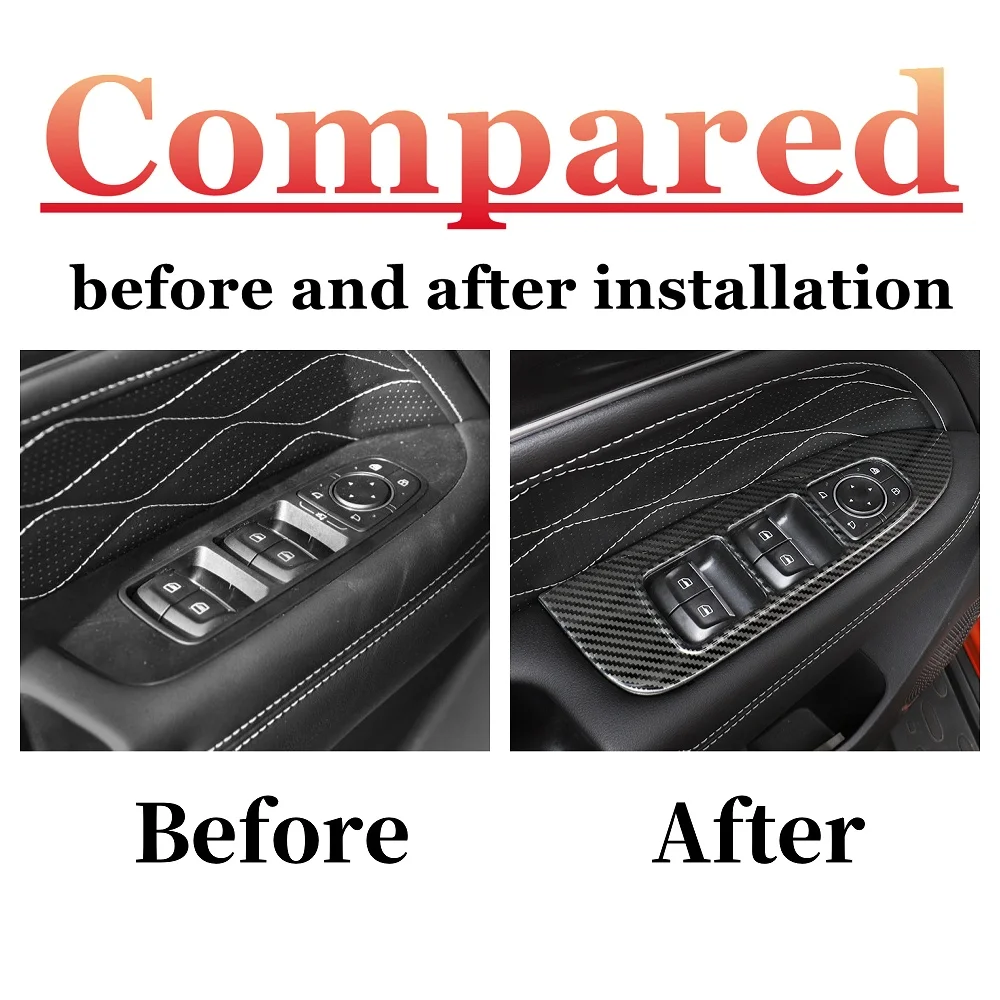 For GWM Great Wall Tank 300 2022 2023 LHD Window Lift Switch Panel Frame Cover Trim Accessories Stainless Steel Carbon Decor