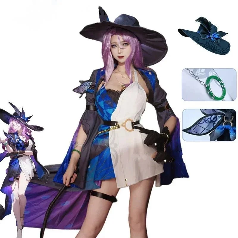 Jade Cosplay Game Honkai Star Rail Jade Cosplay Costume Dress Hat Anime Role Play Carnival Party Comic Con Animation Coser Prop