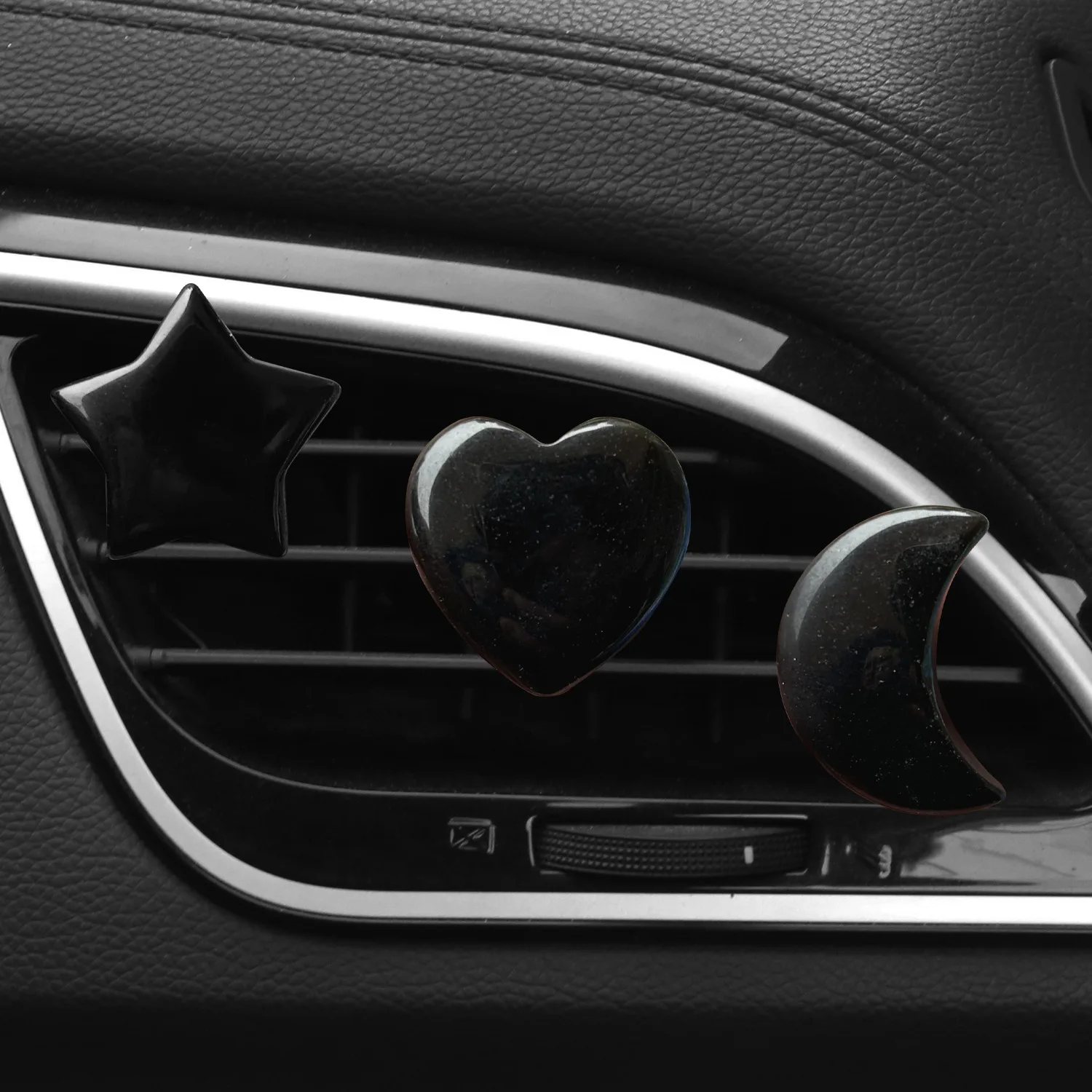 3Pcs/Set Crystal Moon Star Love Car Air Outlet Decoration Clip Auto Interior Air Conditioning Mouth Decor Clip Car Accessories