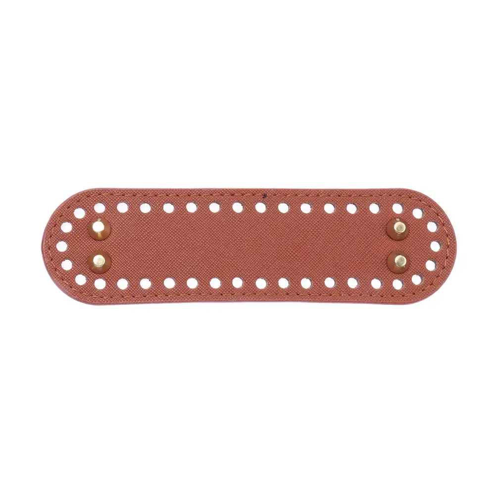 Oval Handmade Bottom Crochet Bag DIY Bag Accessories for Knitted Bag Long Bag Bottom PU leather