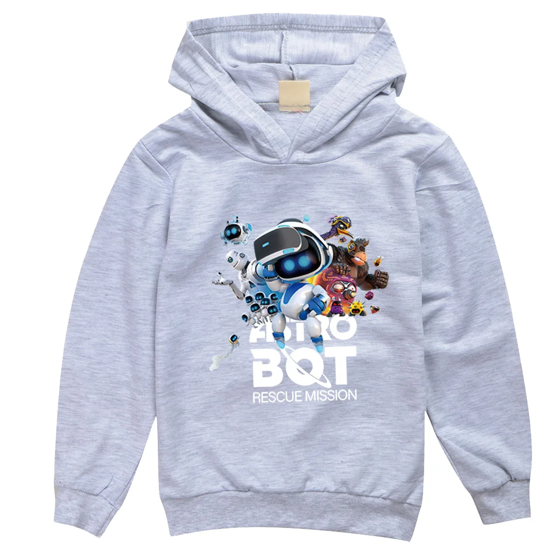 Cartoon Hoodies 2024 Game ASTRO BOT Hooded Sweatshirts Boy Girl Casual Pullover Kids Clothes Spring Fall Tops Children Clothing