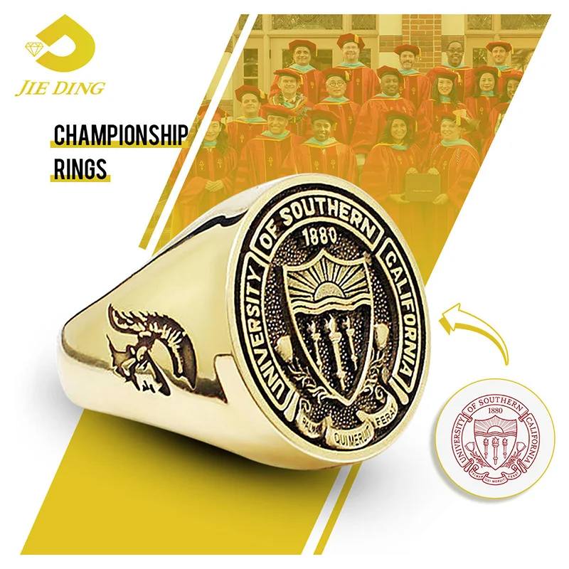 

Памятное кольцо выпускного класса на заказ, индивидуальное имя и узор дизайна, памятный подарок на выпускной