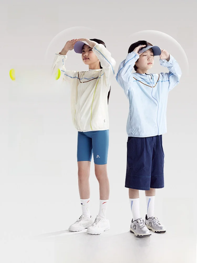 

Purrfect Diary Children's Lightweight Sun Protection Clothing UPF50 Kids' Original Yarn Top Unisex Summer Outdoor Wear