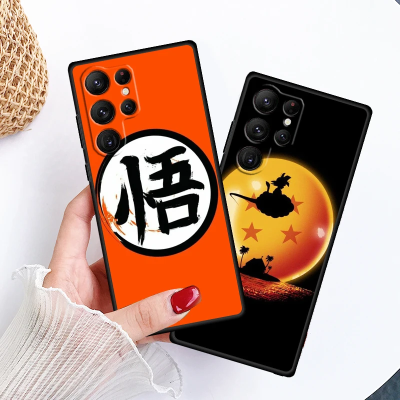 Anime D-Dragon Balls For Samsung Galaxy S23 S22 S21 S20 FE S10 S9 S10E S8 Plus Ultra Lite 5G Black Phone Case