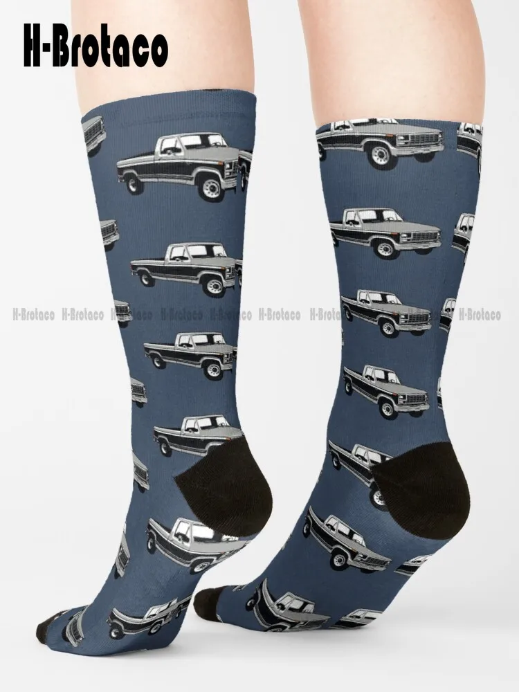 80'S Grey F Truck Socks Soccer Socks Men Comfortable Best Girls Sports Custom Gift Harajuku Gd Hip Hop Cartoon Teen Youth Socks