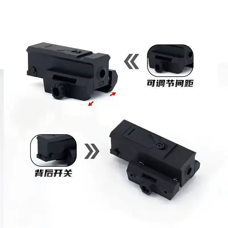 Nylon-Infrarot-Laser-Rotpunktindikator, linienmontiertes Design, 20 mm ausziehbare Schiene, tragbare Leuchte für Airsoft-Wargame – Detail 5