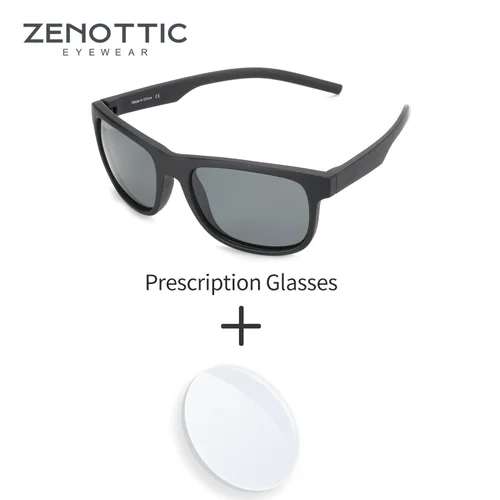 Imagen 1 del producto ZENOTTIC Tr90 gafas de sol polarizadas graduadas para hombres gafas de sol de conducción espejo cuadrado clásico protección Uv400 gafas de sol