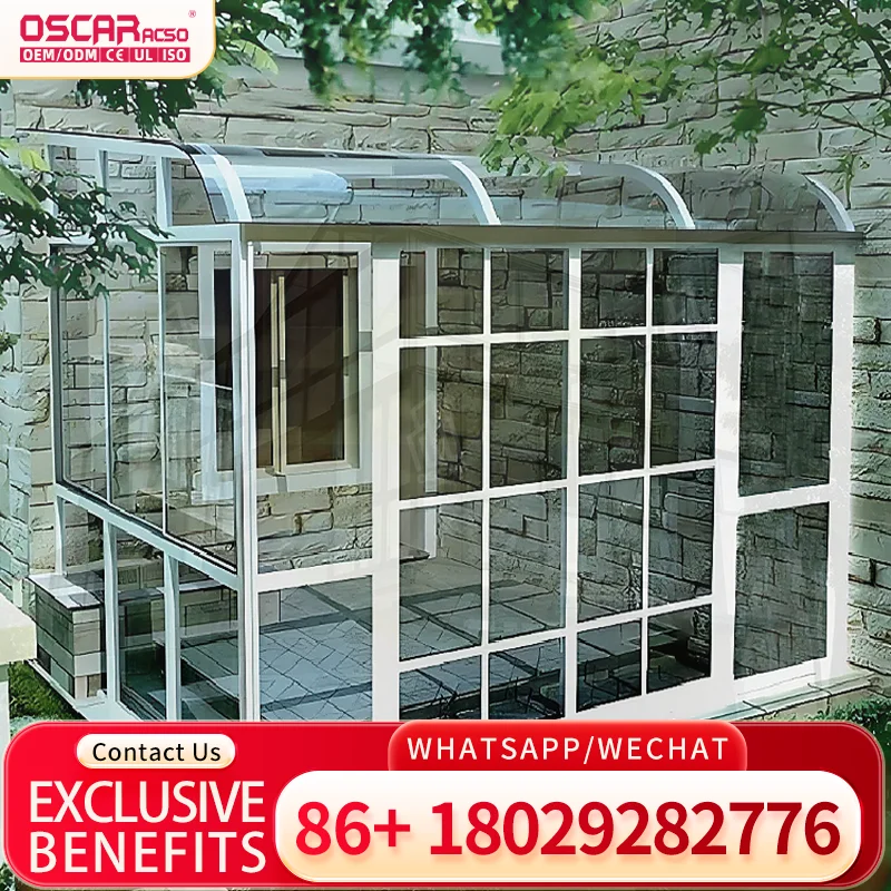 

Modern Transparent Glass and Clear Glass Usage for Greenhouses and Houses in Outdoor Gardens and Courtyards sunroom