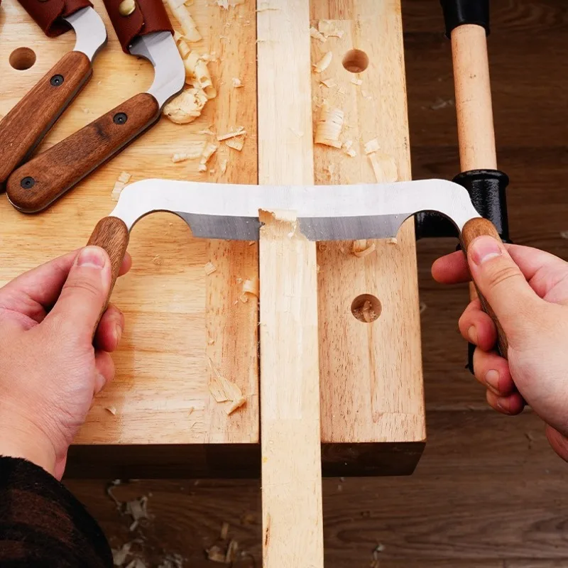 Woodworking Scraper Walnut Handle One Line Drawing Knife Multifunctional Wood Cutting Knives Carpenter Trimming Scraper