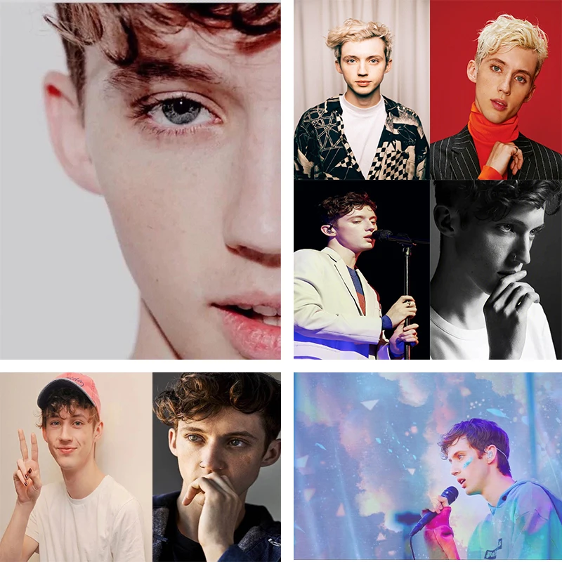 Modern Musician Troye Sivan Pop Singer Cute Man Decorative Canvas Posters Bedroom Bar Cafe Decor Gift Print Art Wall Paintings