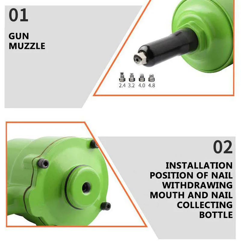 Пистолетный тип Пневматический заклепочный пистолет Клепальный пистолет Заклепочные клещи Пневматический промышленный заклепочный пистолет Автоматический пистолет для стрельбы