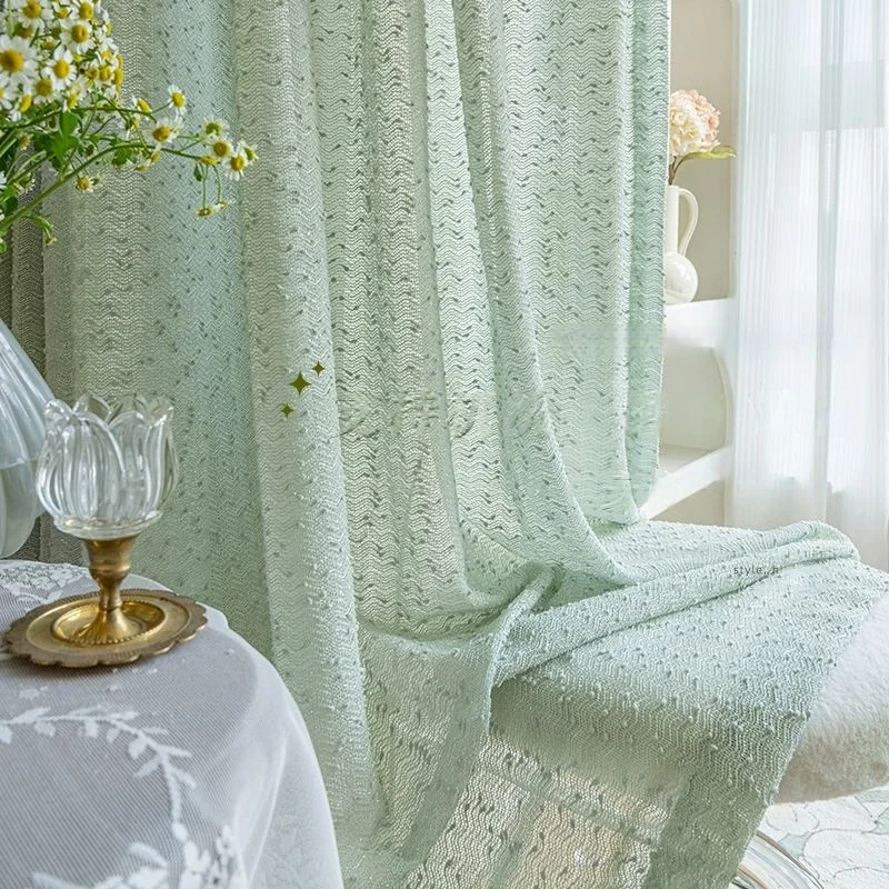 French classical embroidery curtain for bedroom living room curtains bay windows yoga studio green custom size curtains