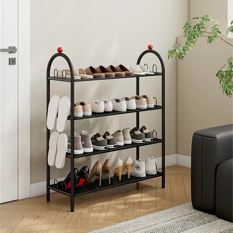 

Multi layer shoe rack at the entrance Simple shoe rack for household use Dormitory rental house wrought iron storage zapatera