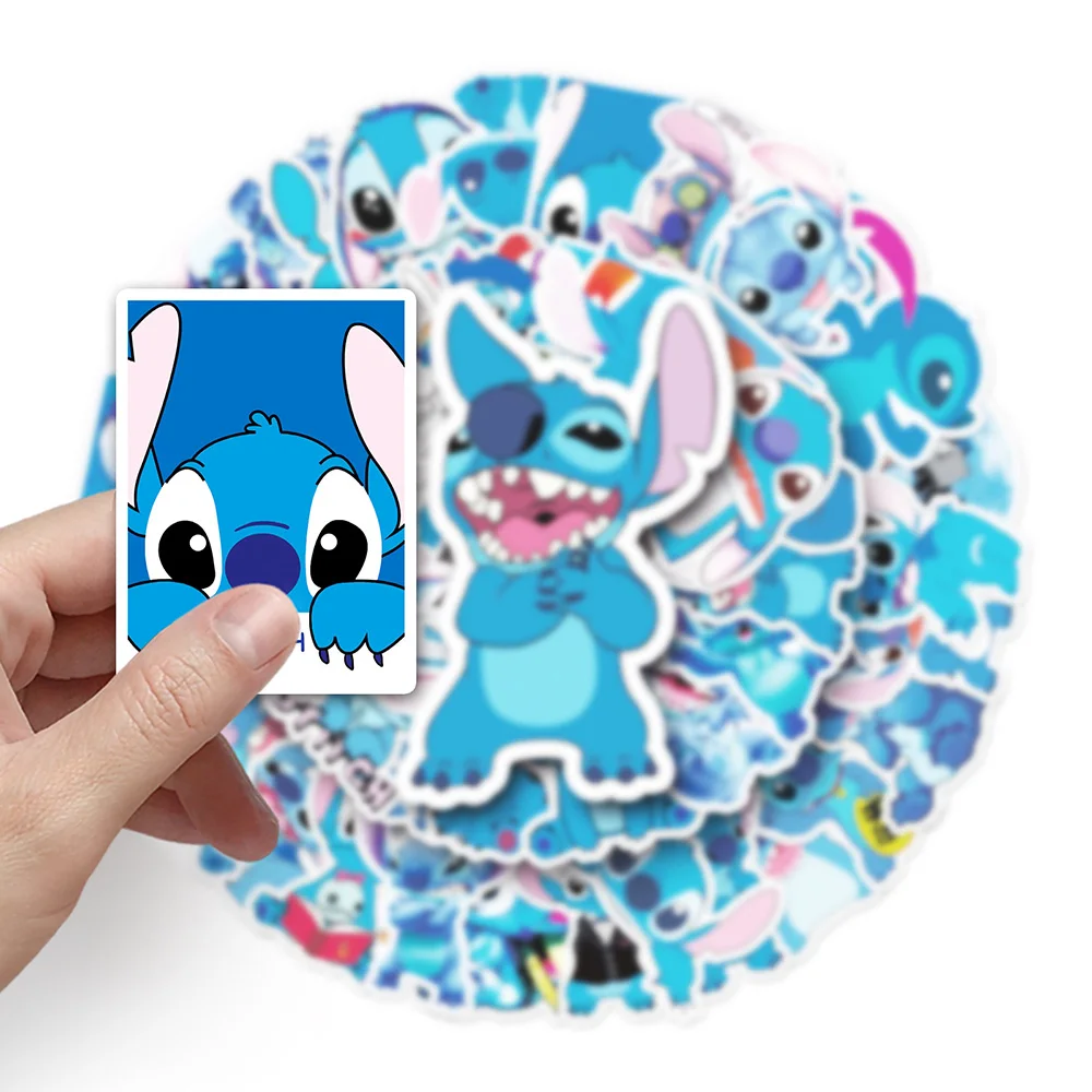 Disney Cartoon Lilo & Stitch Adesivos para Crianças, Impermeável Kawaii Anime Decalques, Brinquedos DIY, Papelaria Laptop, Telefone, Bonito, 10 Pcs,