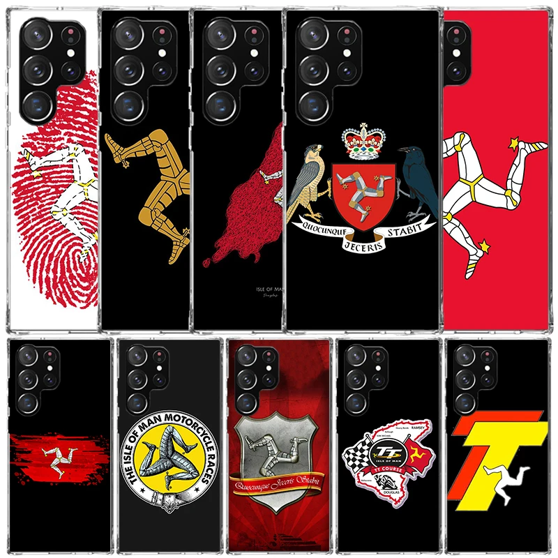 Isle of Man Coat of Arms Soft Cover for Samsung Galaxy S25 Edge S26 S24 S23 Ultra Phone Case S22 S21 Plus S20 FE Print Pattern S