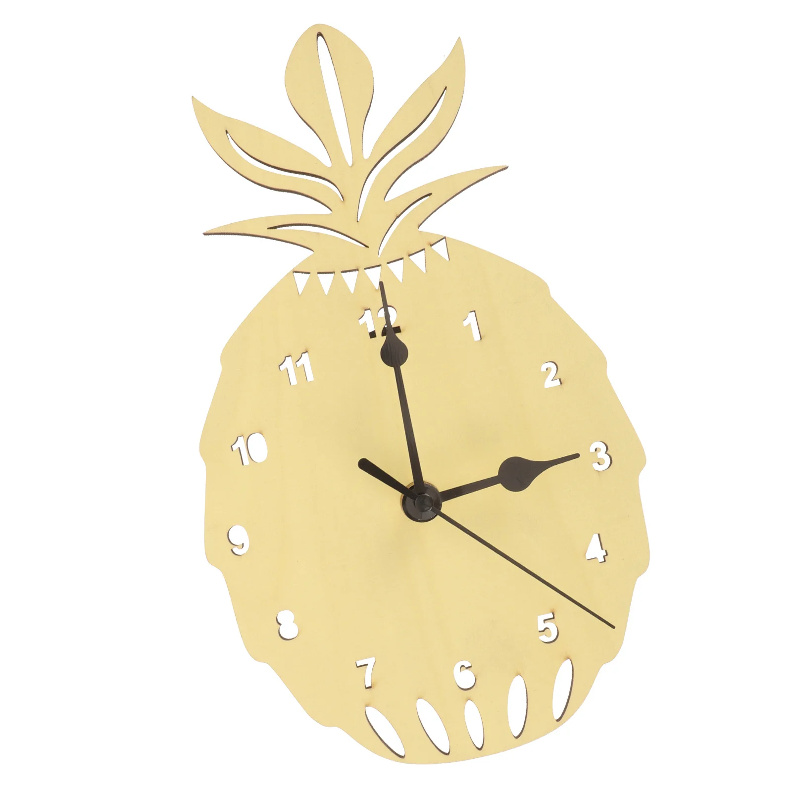 

Nordic Wall Clock Pineapple Shape Silent Mute Decorative Wall Clock for Bedroom Living Room Office Space-Saving Timepiece