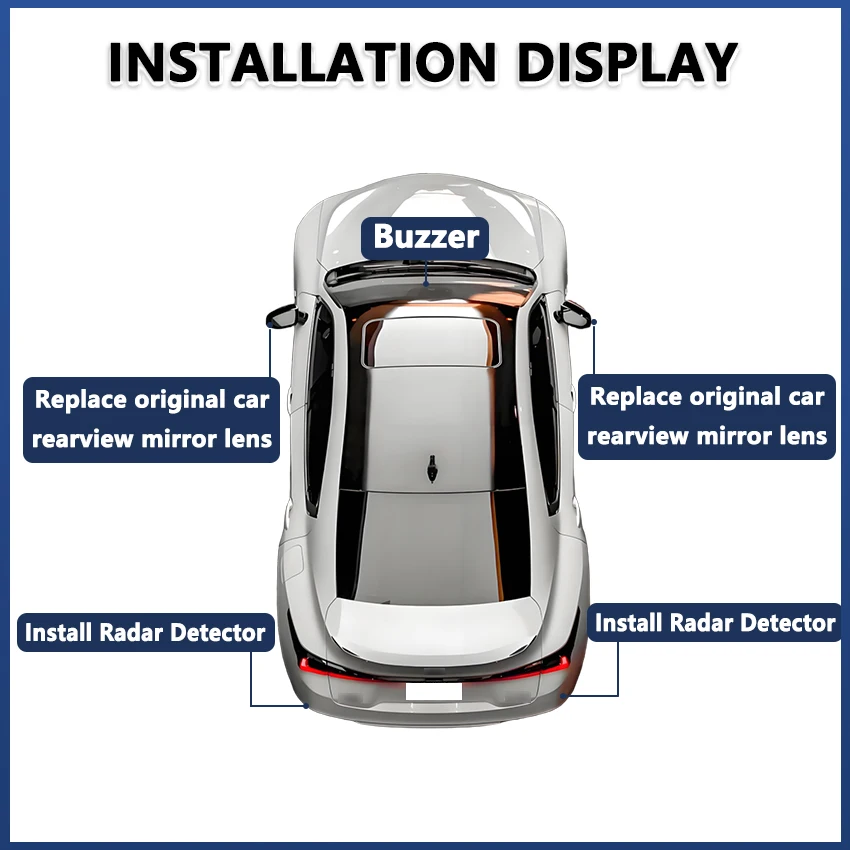 BSD BSM BSA 24GHz Radar Blind Spot System with Lane Change Assist Rearview Mirror For Volkswagen Touareg Phideon 2014-2025