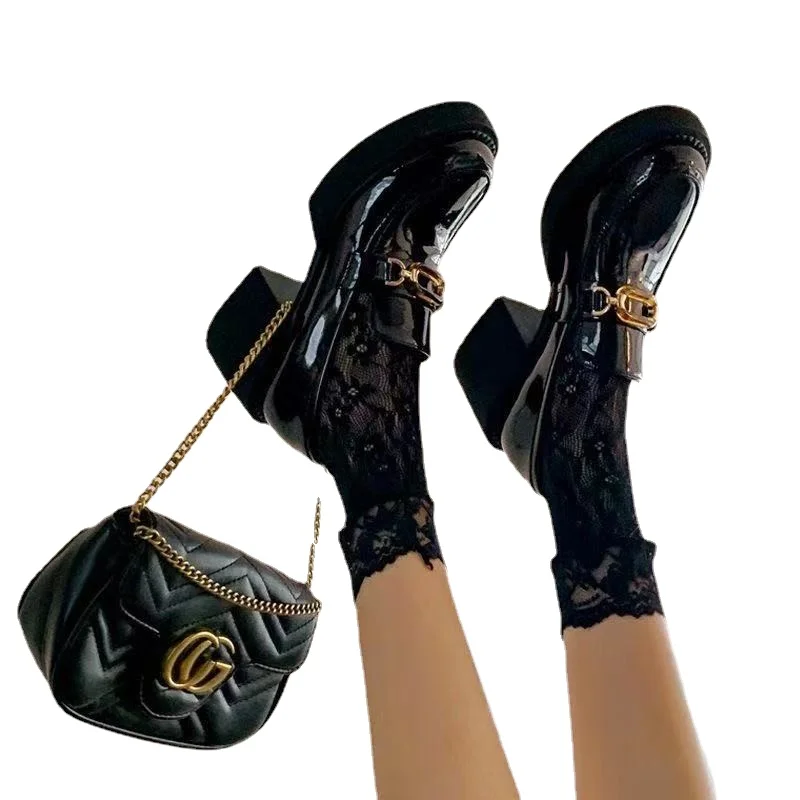 Brand Platform Shoes Women 2022 Women Mary Janes Shoes Fashion Pumps Zapatos De Mujer Low Cut Slip-on heels shoes for women