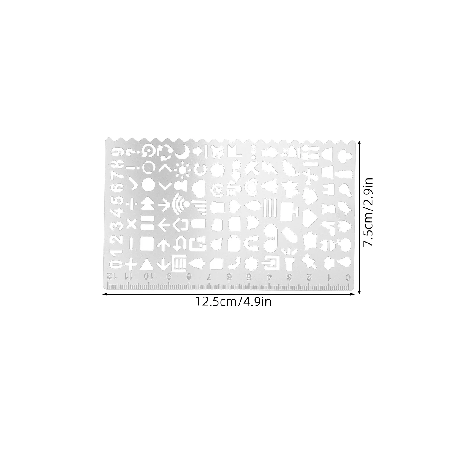 5Pcs Stainless Steel Stencil Ruler Drawing Template for DIY Crafts Geometric Shapes Reusable Metal Ruler Scrapbooking Wall