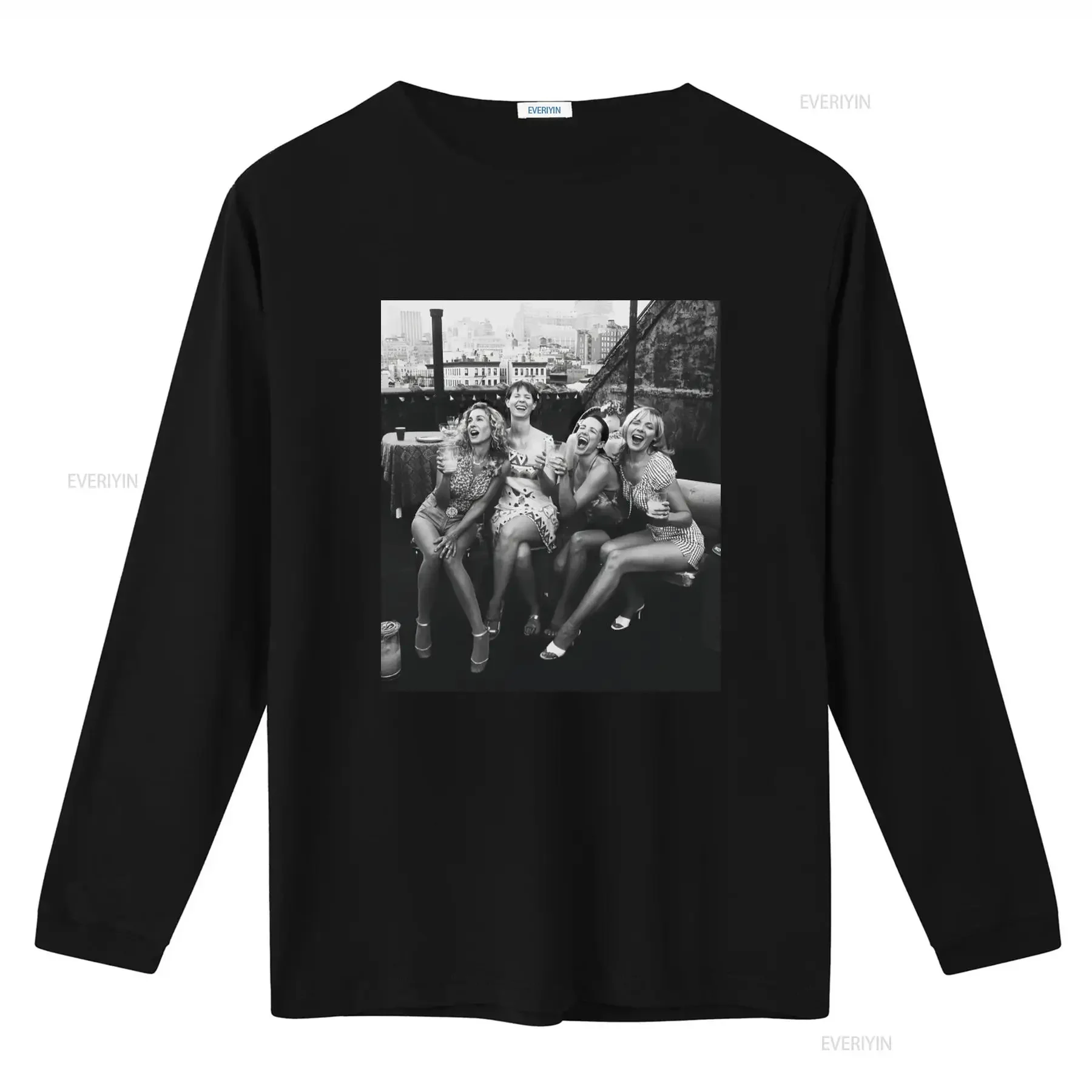 1998 Sex And The City Movie Carrie Miranda Samantha Charlotte Retro Group Photo Print T Shirt vintage Washed fashion Unisex