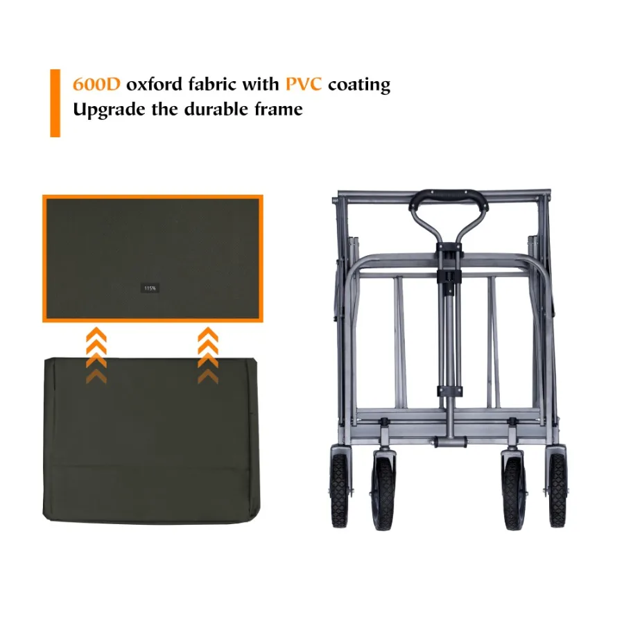 Carrello da spiaggia pieghevole micro multiuso da giardino esterno Carrello pieghevole da campeggio