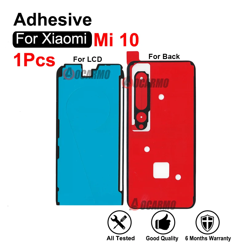 

Для Xiaomi 10 Mi 10, полная наклейка, задняя крышка + передний клейкий клей для ЖК-дисплея, замена