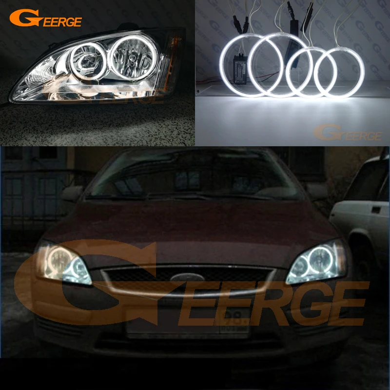 Kit d'anneaux halo CCFL ultra lumineux pour Ford Focus II Mk2 2004 2005 2006 2007 2008