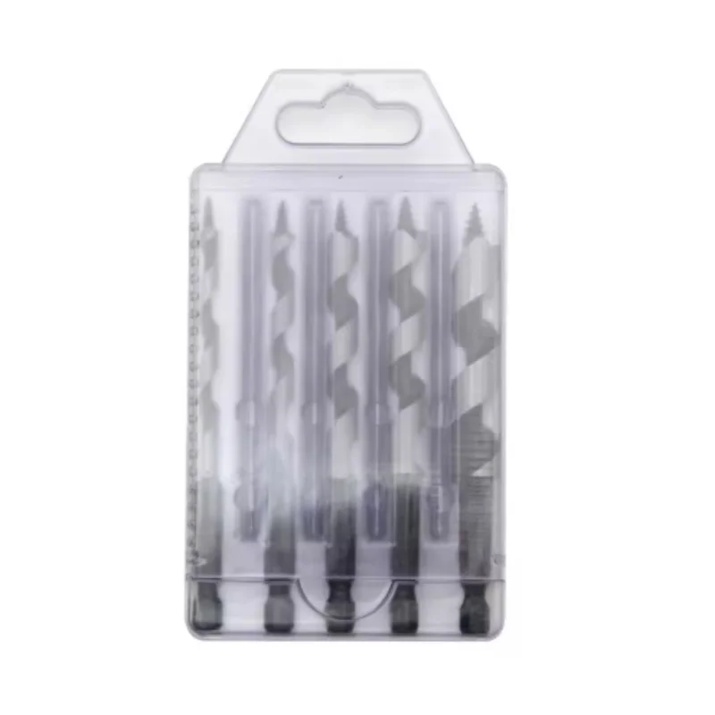 5 قطعة 100 مللي متر نجار اوجير بت 5-12 مللي متر سداسية مقبض تويست الحفر اليد دوامة مخرطة السلطة أداة اكسسوارات مجموعة المنشار