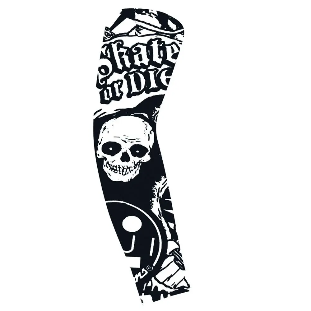 

UV Protection Flower Arm Tattoo Sleeve Sunscreen Seamless Men Sunscreen Sleeve Elastic Thin Sun Protection Cover Outdoor