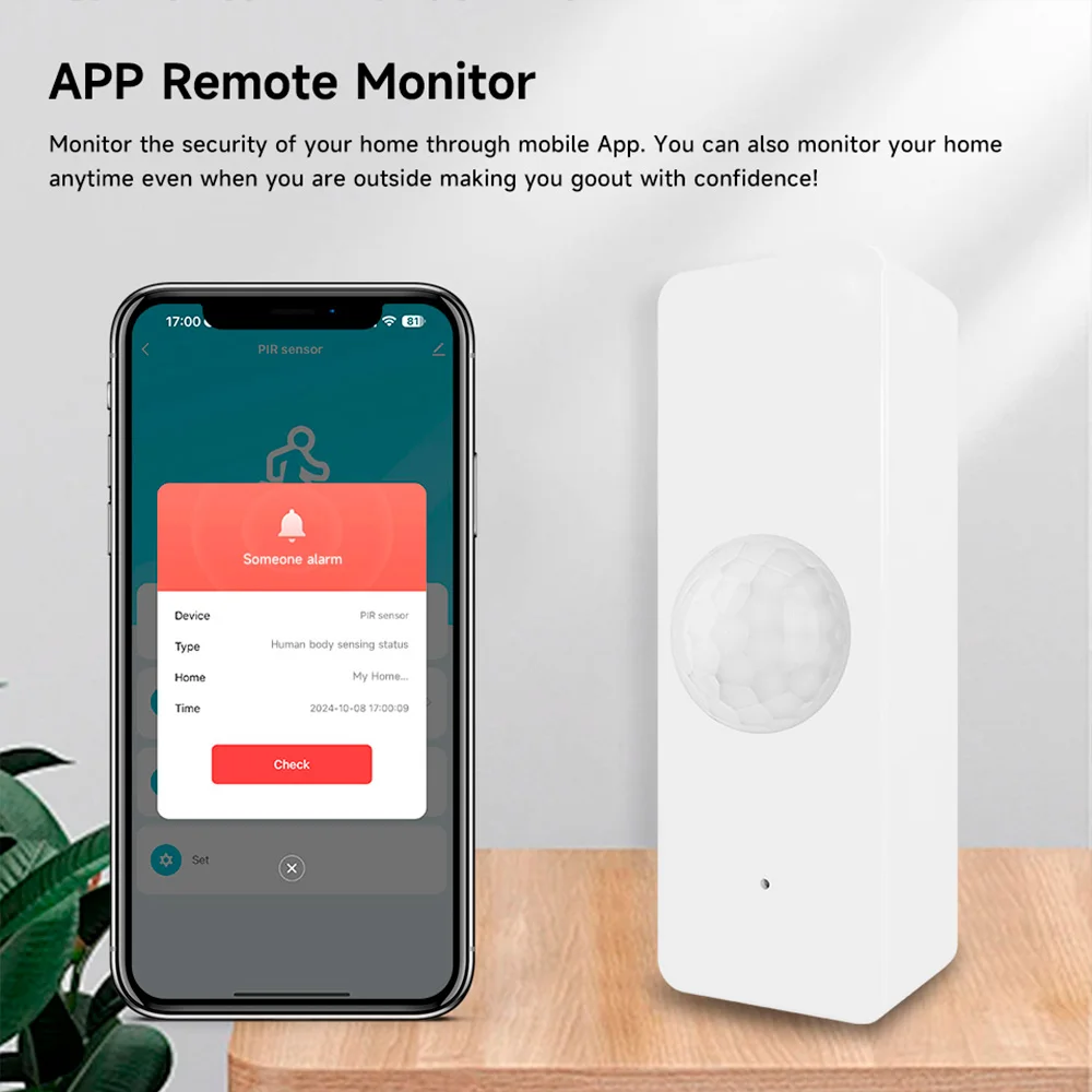 ZigBee Sensor PIR pintar WiFi/ZigBee, detektor gerakan tubuh manusia detektor gerakan inframerah adegan keamanan rumah terkait melalui Alexa Google Home