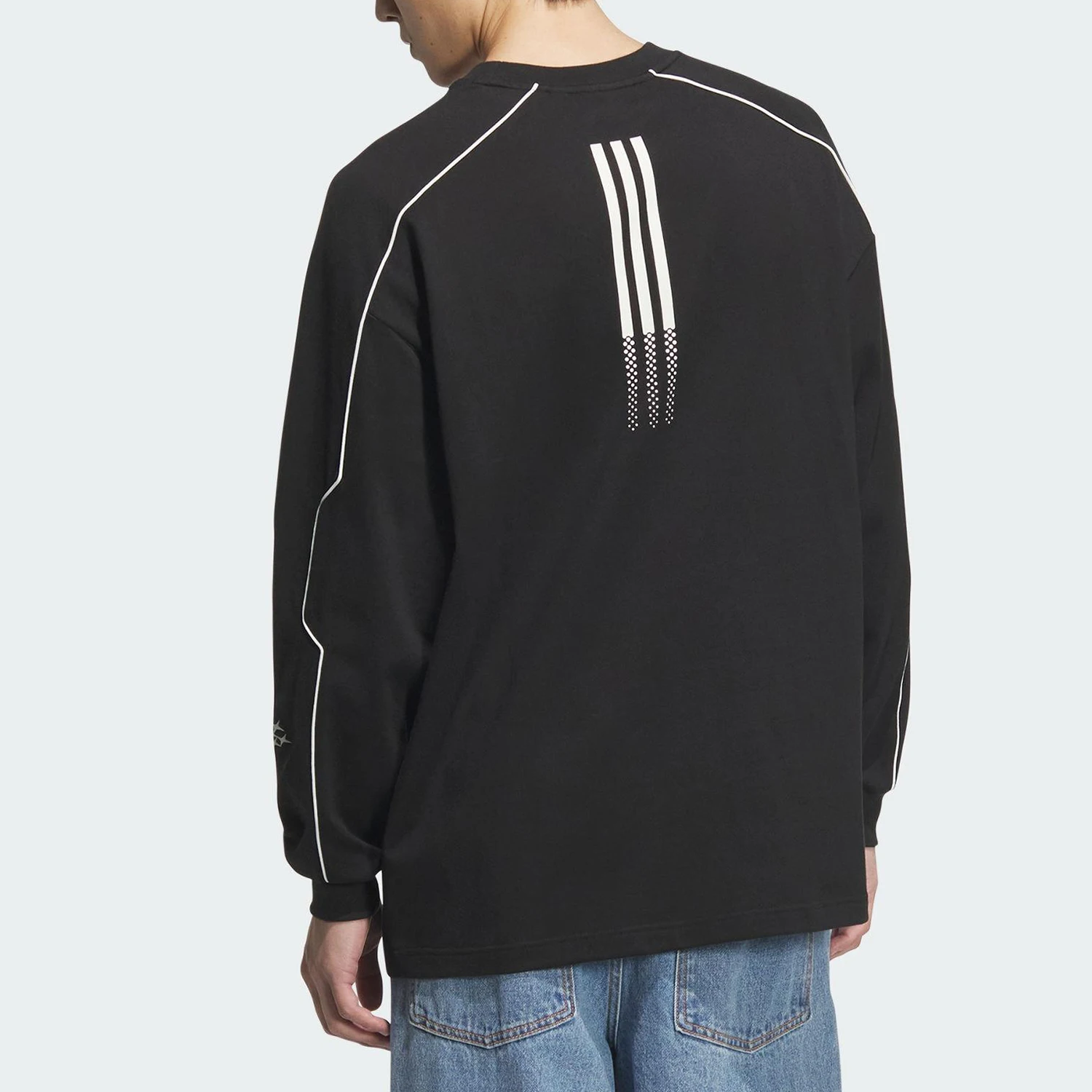 Adidas Official Authentic Spring New Men's and Women's Loose Pattern Three Stripes Sweatshirt JM8037