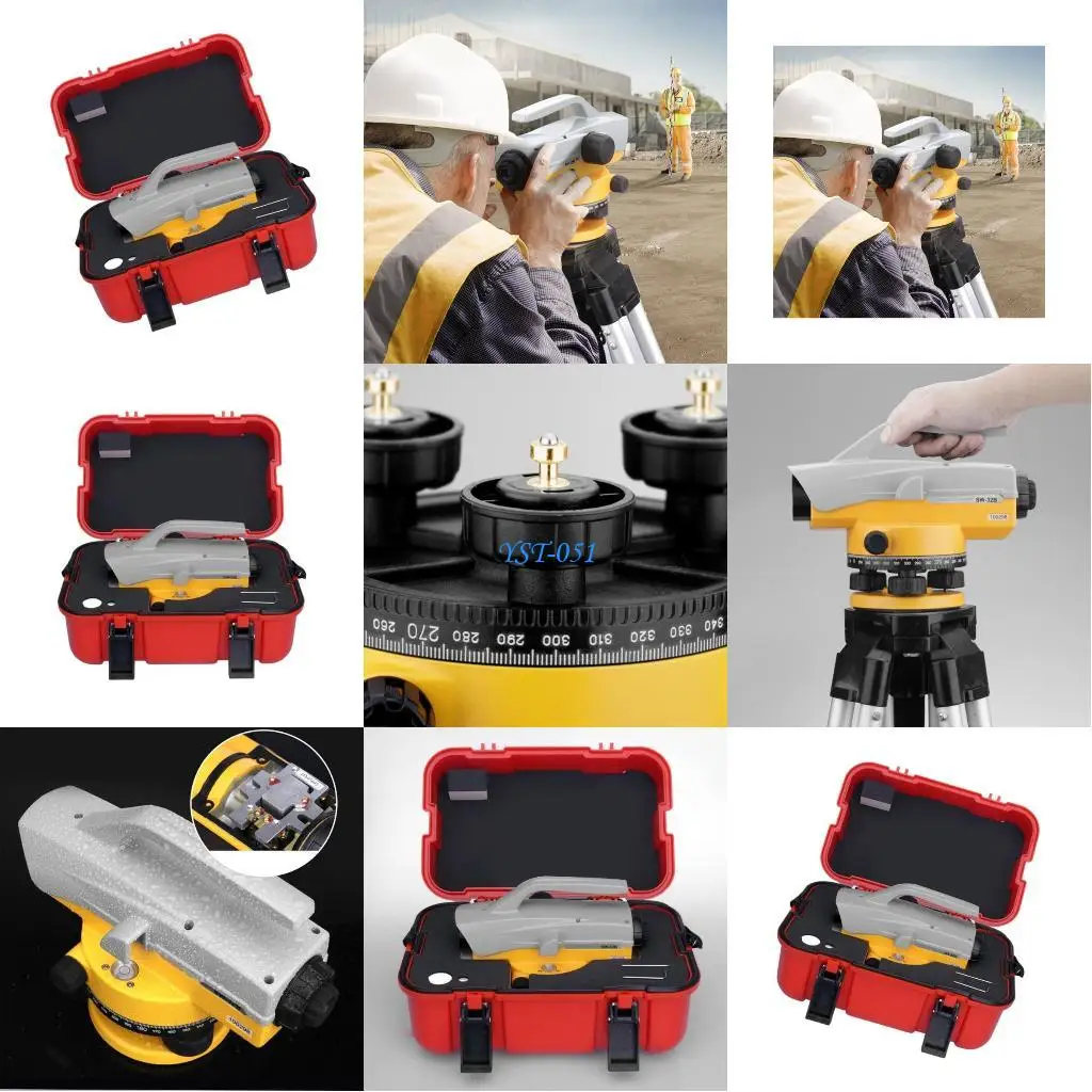 

E15A Strong Engineering Leveling Device 32x Magnification Lens with 360 Degree Positioning Marker for Building Site Measurements