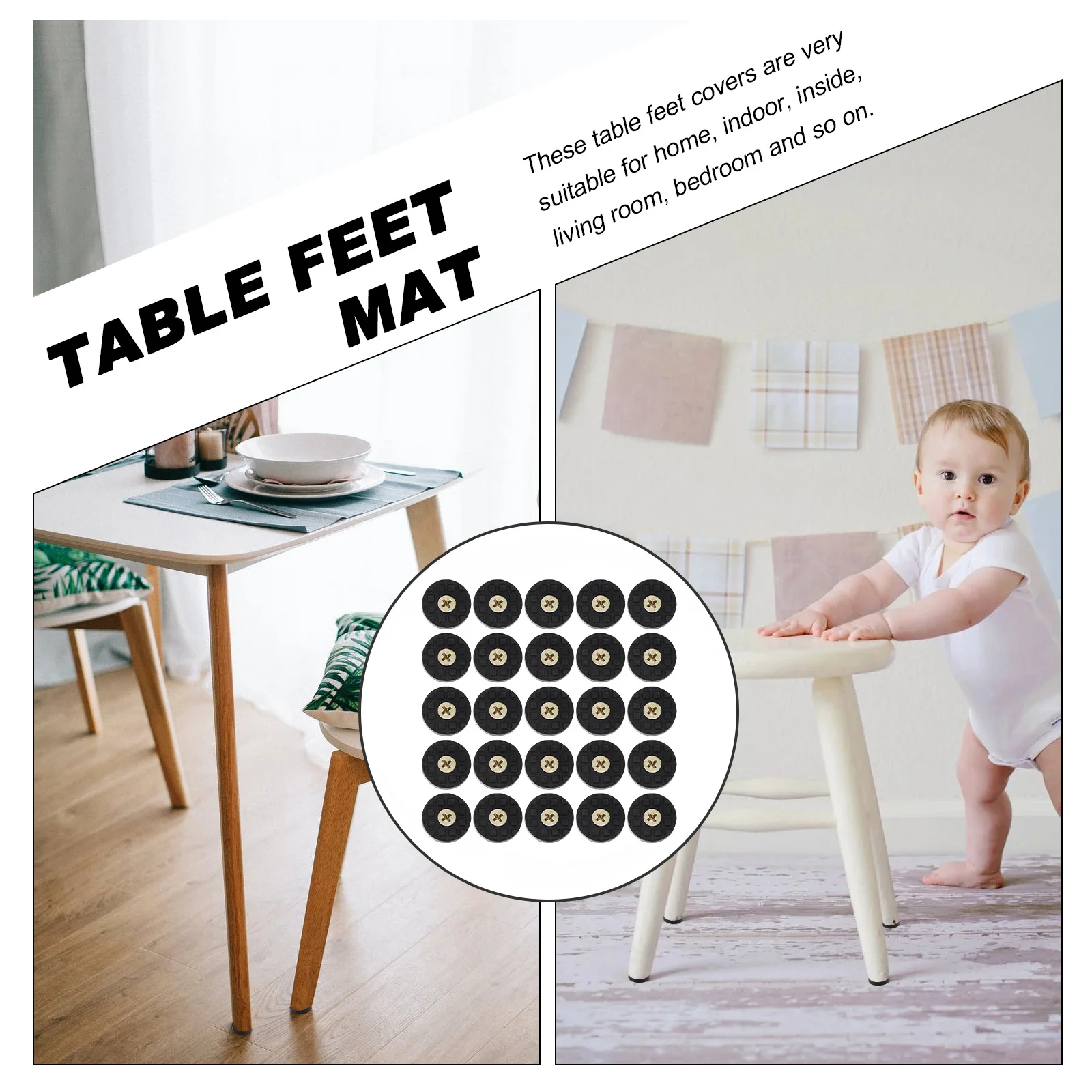 30 set Furniture Raising Cushion Heavy Duty Floor Protector Adjustable Height Mold Resistant Durable Mat For Sofa Table Bed