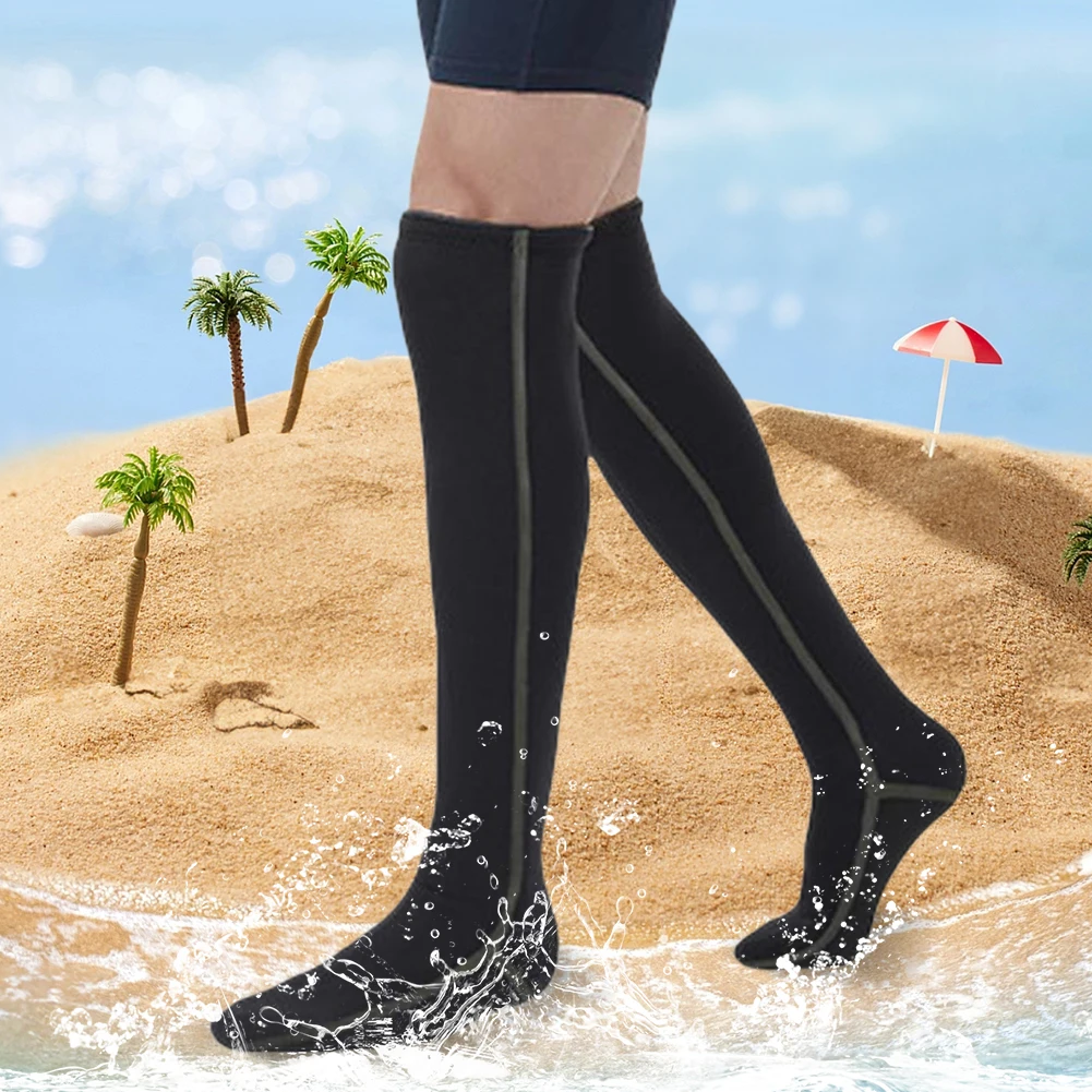 

Эластичные носки для дайвинга из неопрена 3 мм, противоскользящие водонепроницаемые носки до колена, носки для водного плавника для дайвинга, водные виды спорта на открытом воздухе