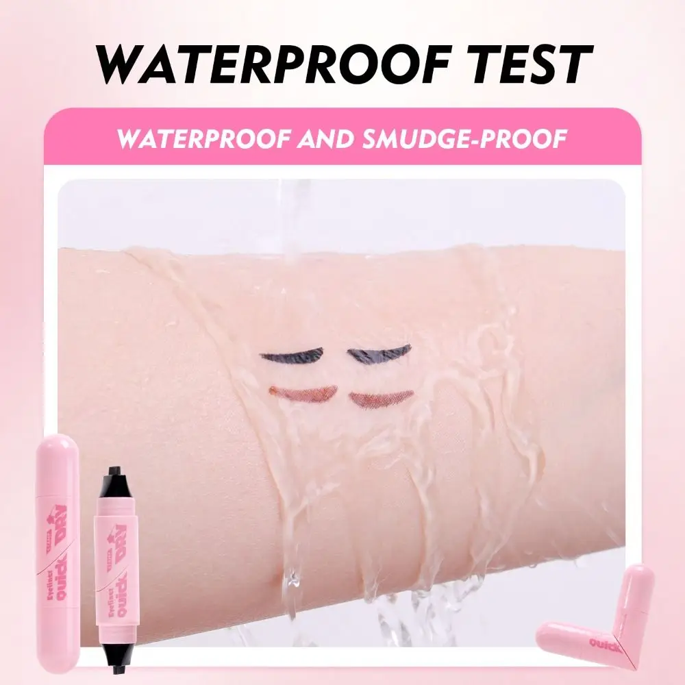 Neuer wasserfester Eyeliner-Stempel, schnell trocknend, schwarze Farbe, Eyeliner-Stempel, drehbar, langanhaltender Eyeliner-Stempelstift