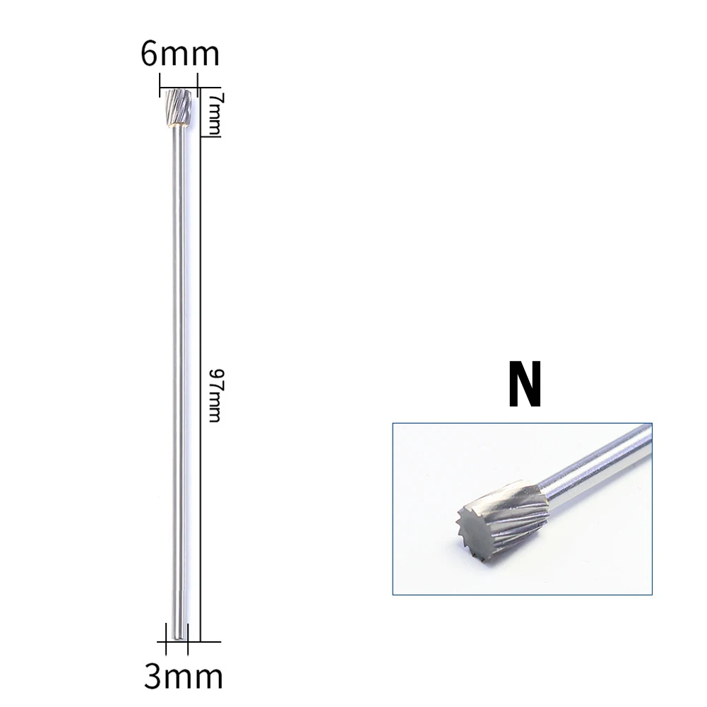 Engraving Cutter Set 10Pcs with Carbide Construction for Long Life Performance on Hard and Soft Materials with 3mm Shaft Size