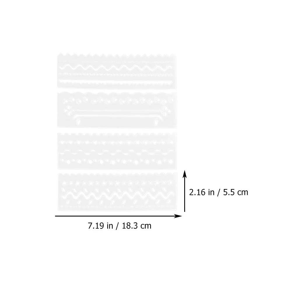 

3 set Lace Edge Ruler Templates 8 Different Curves Letters Numbers For Scrapbooking Diy Crafts Reusable Plastic Stencils