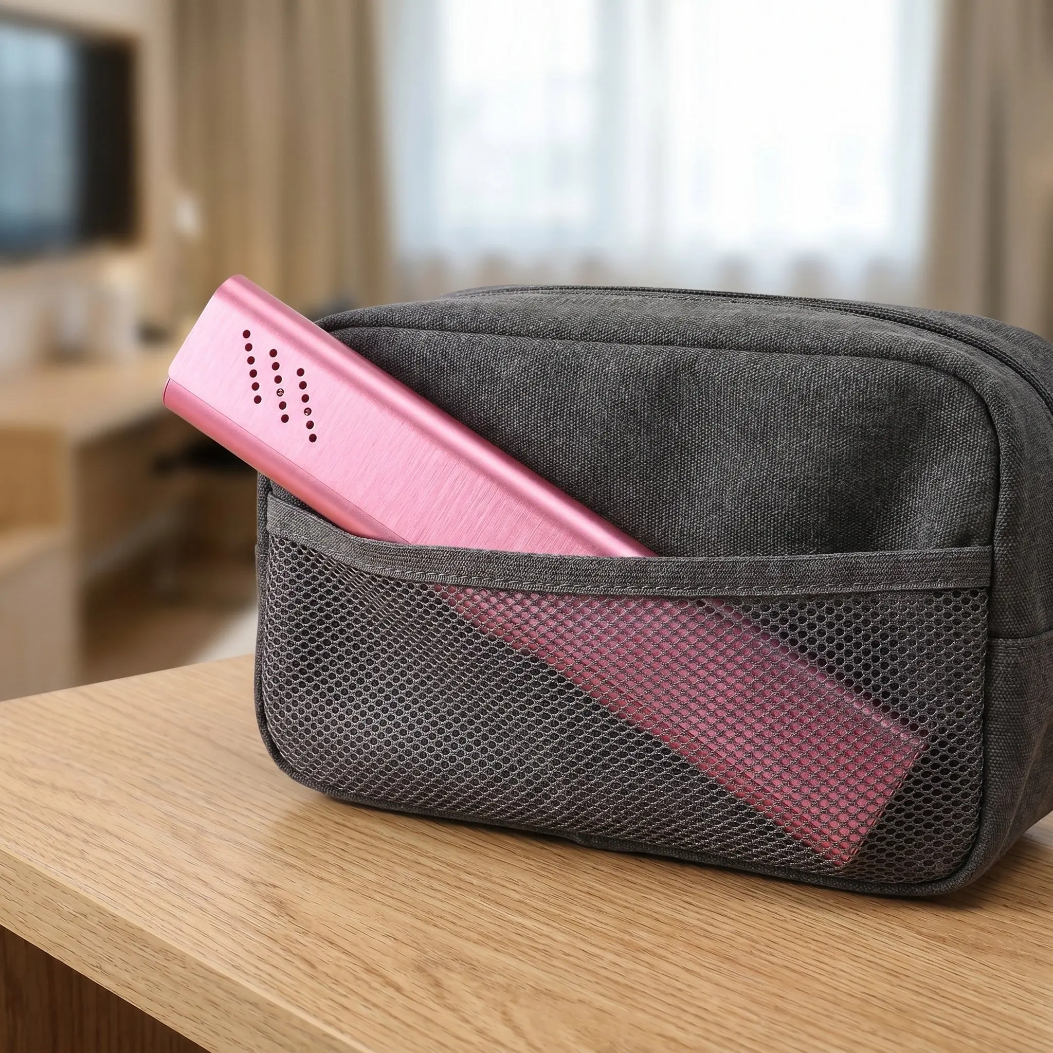 Aluminum Portable Toothbrush Holder Slim Travel Case Manual Tooth Brush Container for Camping School Business Trip Pink