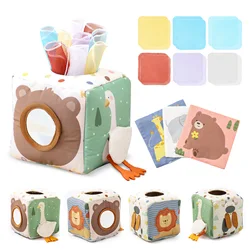 Montessori Spielzeug Magische Baumwolle Tier Tissue Box Kinder Finger Übung Beschäftigt Bord Spielzeug Baby Pädagogisches Aktivität Sensorischen Spiel Geschenke